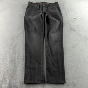 American Eagle Jeans Mens 31 (Fits 30x30) Black Faded Slim Straight Denim Pants